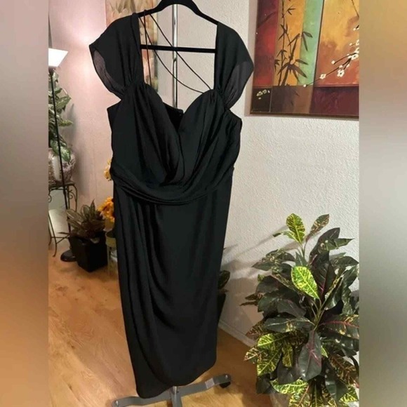 City Chic Entwine black maxi formal party cocktail dress plus size small 20 New‎ - Picture 4 of 13